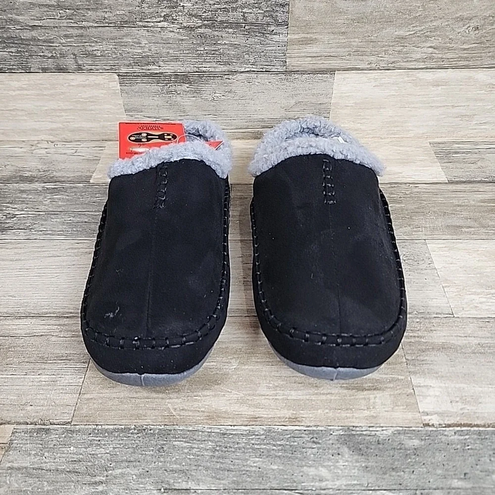 Deer Stags Nordic Mens Clog Slippers Men Sz 10 Slip On Indoor Outdoor NWOB *flaw